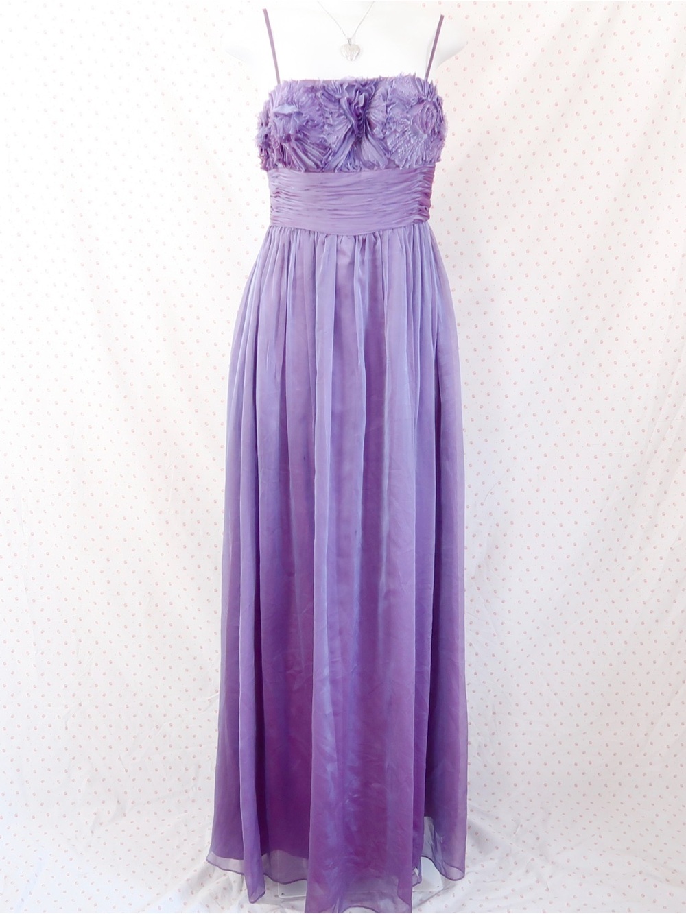 2000s prom y2k babydoll Lavender Strapless Evening Gown with Rosette Bodice